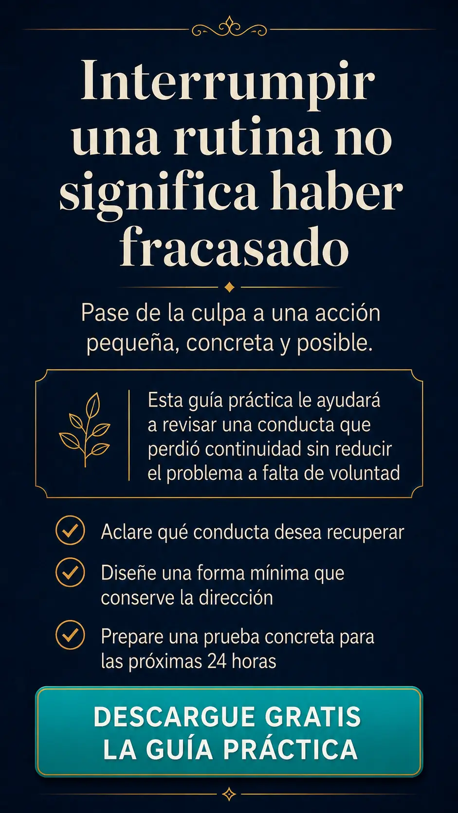 Retome una conducta